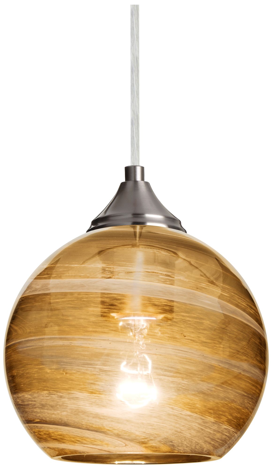 Besa Jilly Pendant 6.5 Wide Satin Nickel Finish - Made to Order