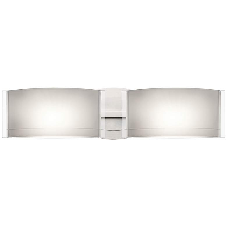 Image 1 Besa Jodi 5" High Satin Nickel 2-Light Wall Sconce