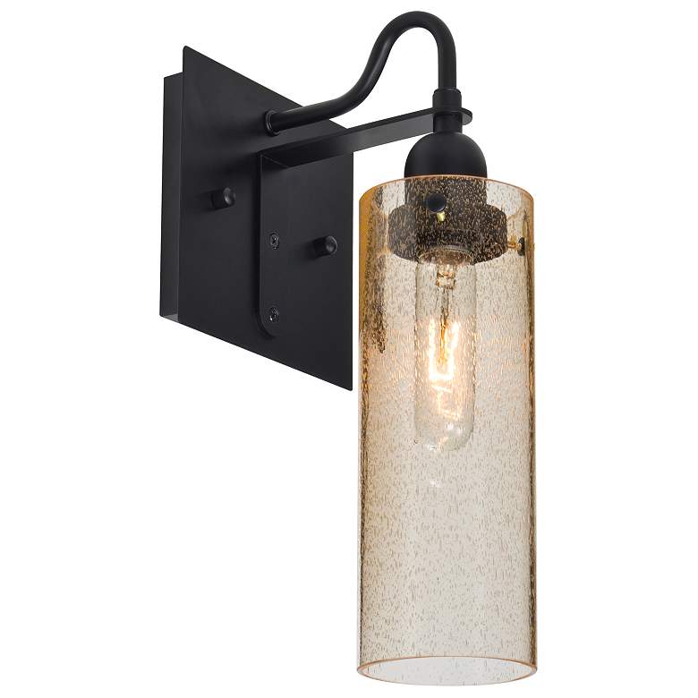 Image 1 Besa Juni 10" High Gold Bubble/Black Wall Sconce