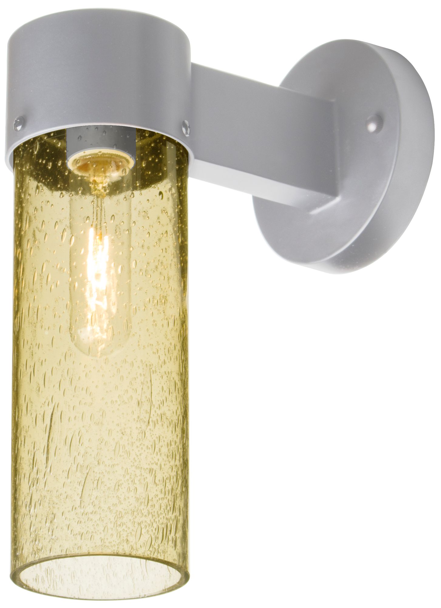 Besa, Juni 10 Outdoor Sconce, Gold Bubble, Silver Finish, 1x60W Medium Base