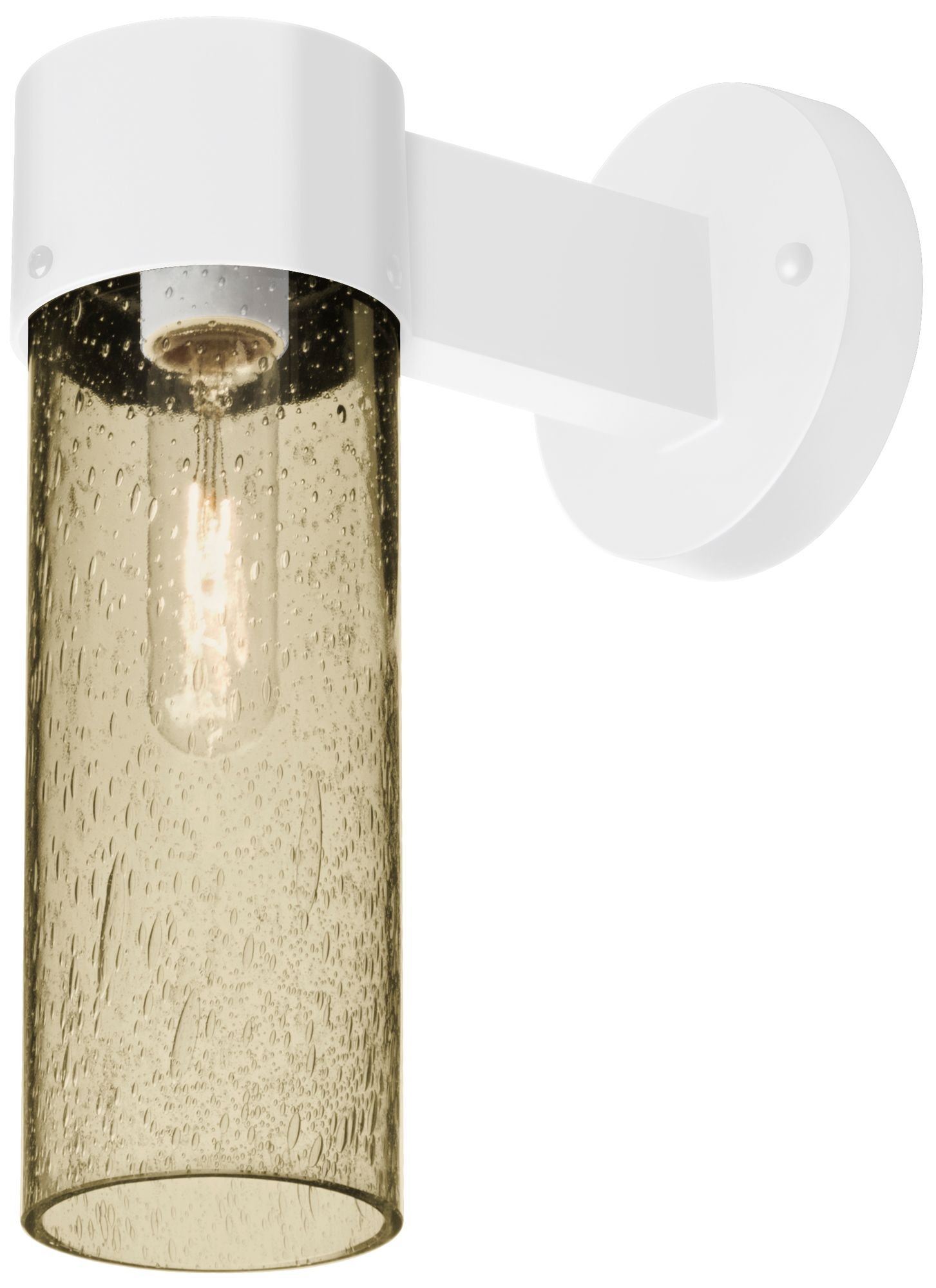 Besa, Juni 10 Outdoor Sconce, Latte Bubble, White Finish, 1x60W Medium Base