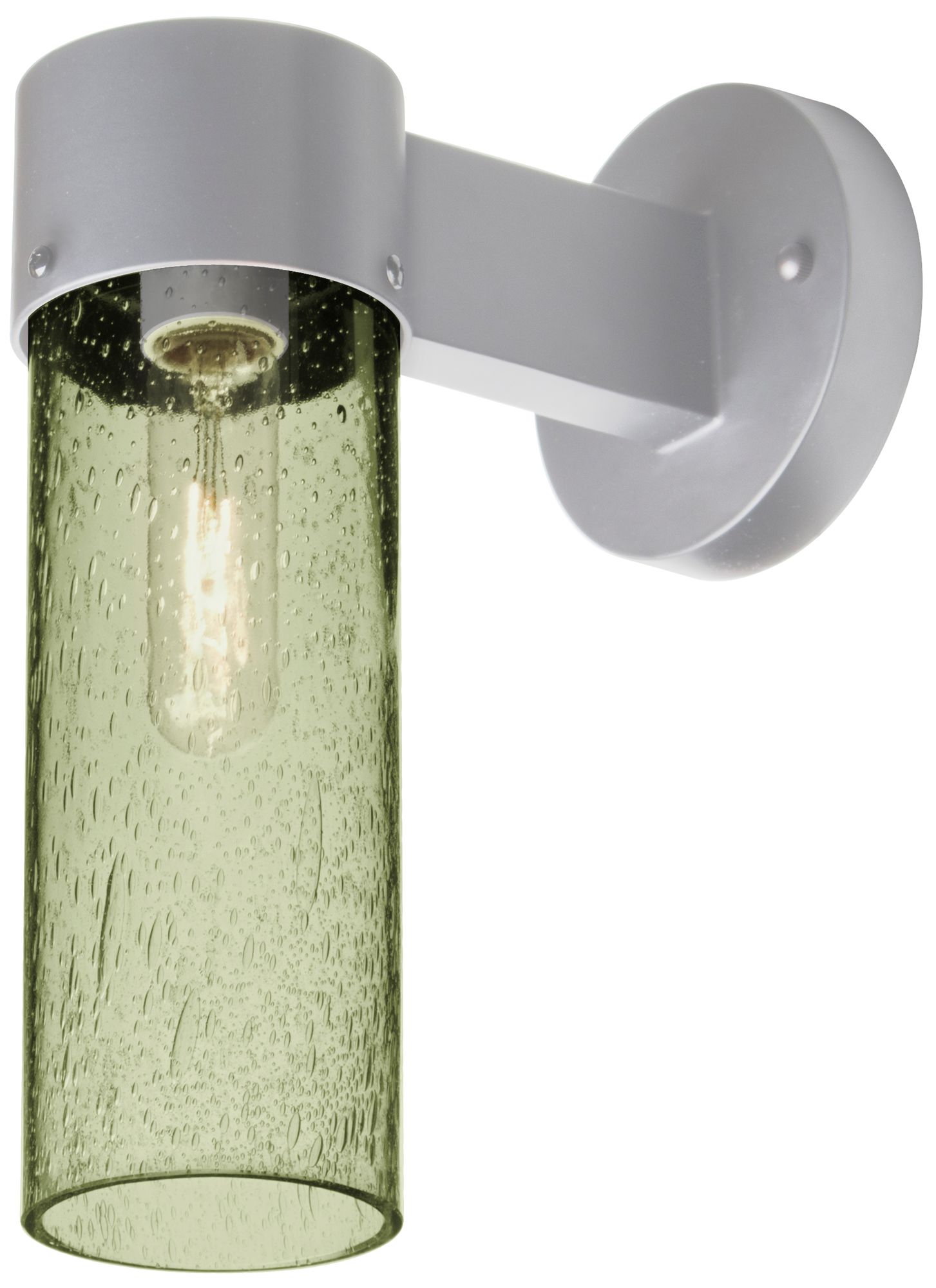 Besa, Juni 10 Outdoor Sconce, Moss Bubble, Silver Finish, 1x60W Medium Base