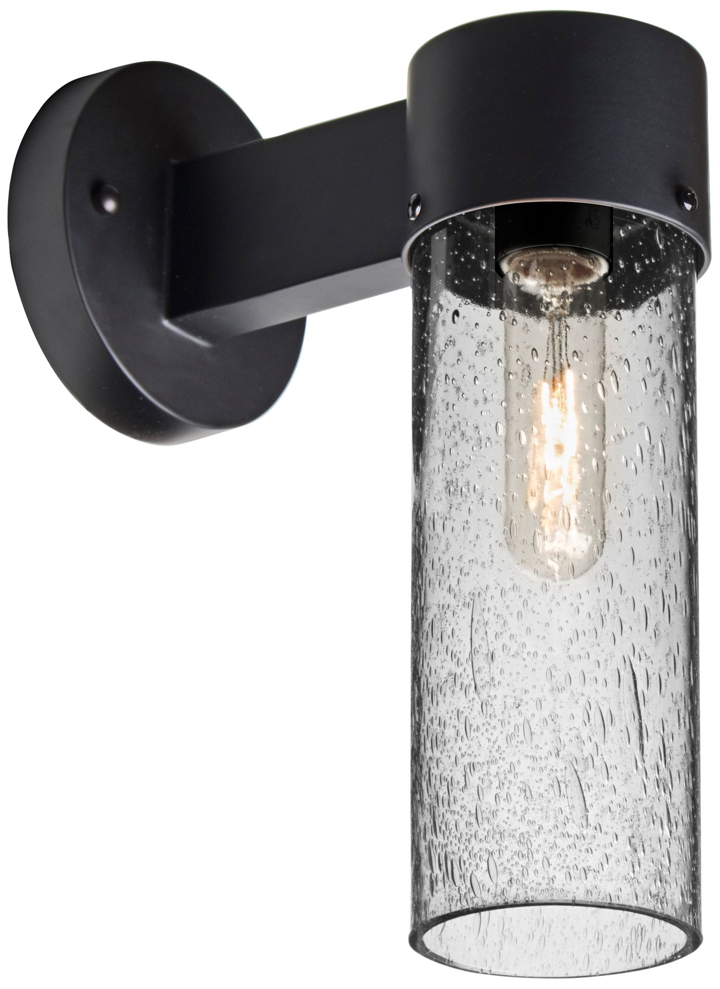 Besa Juni 14 1/4"H Black Clear Bubble Wall Sconce - Made to Order