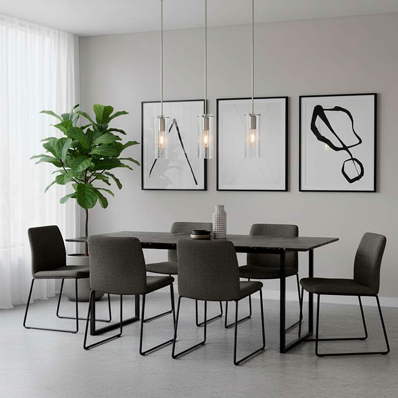 Image 2 Besa Juni 16 3 1/2"W Clear Glass Satin Nickel Mini Pendant more views