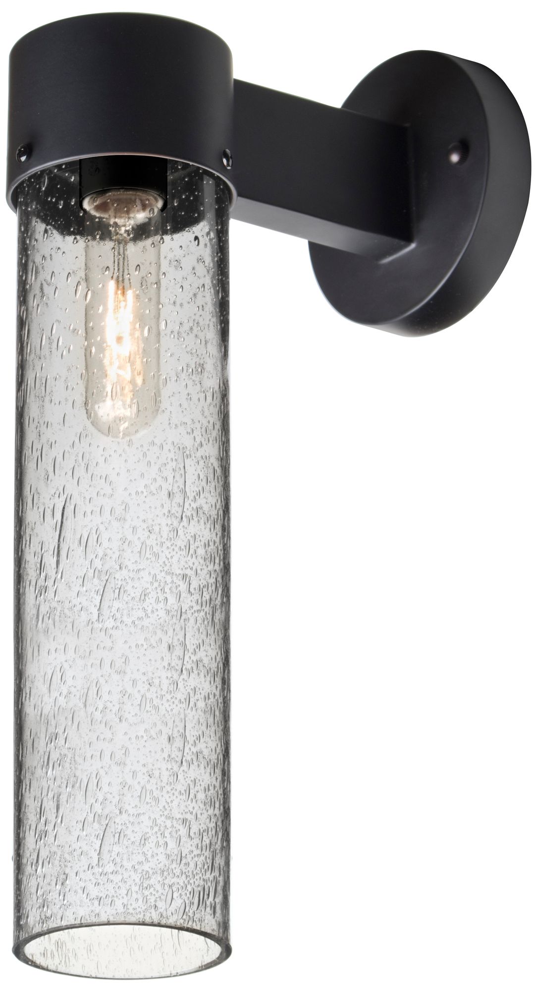 Besa, Juni 16 Outdoor Sconce, Clear Bubble, Black Finish, 1x60W Medium Base