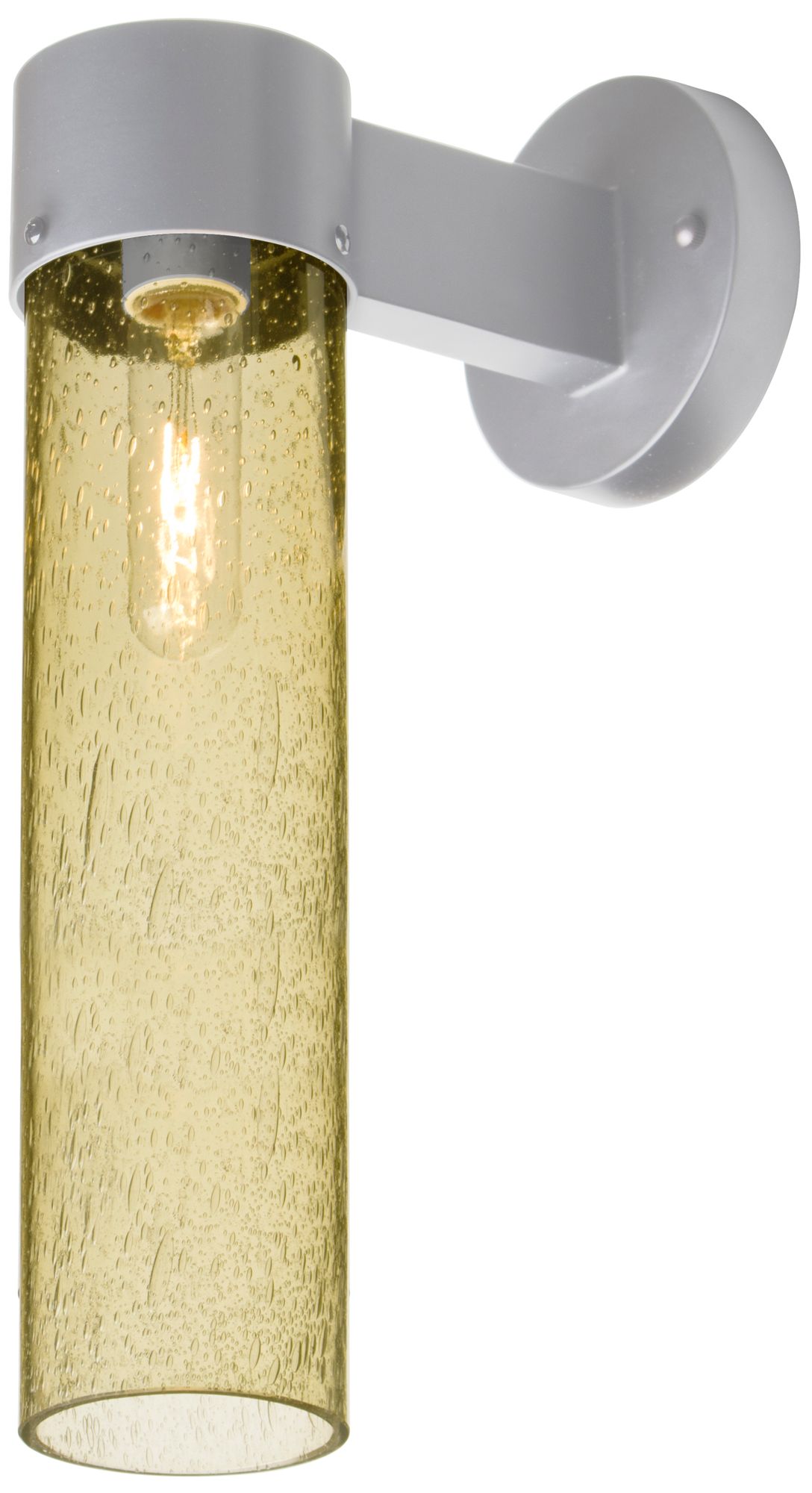 Besa, Juni 16 Outdoor Sconce, Gold Bubble, Silver Finish, 1x60W Medium Base