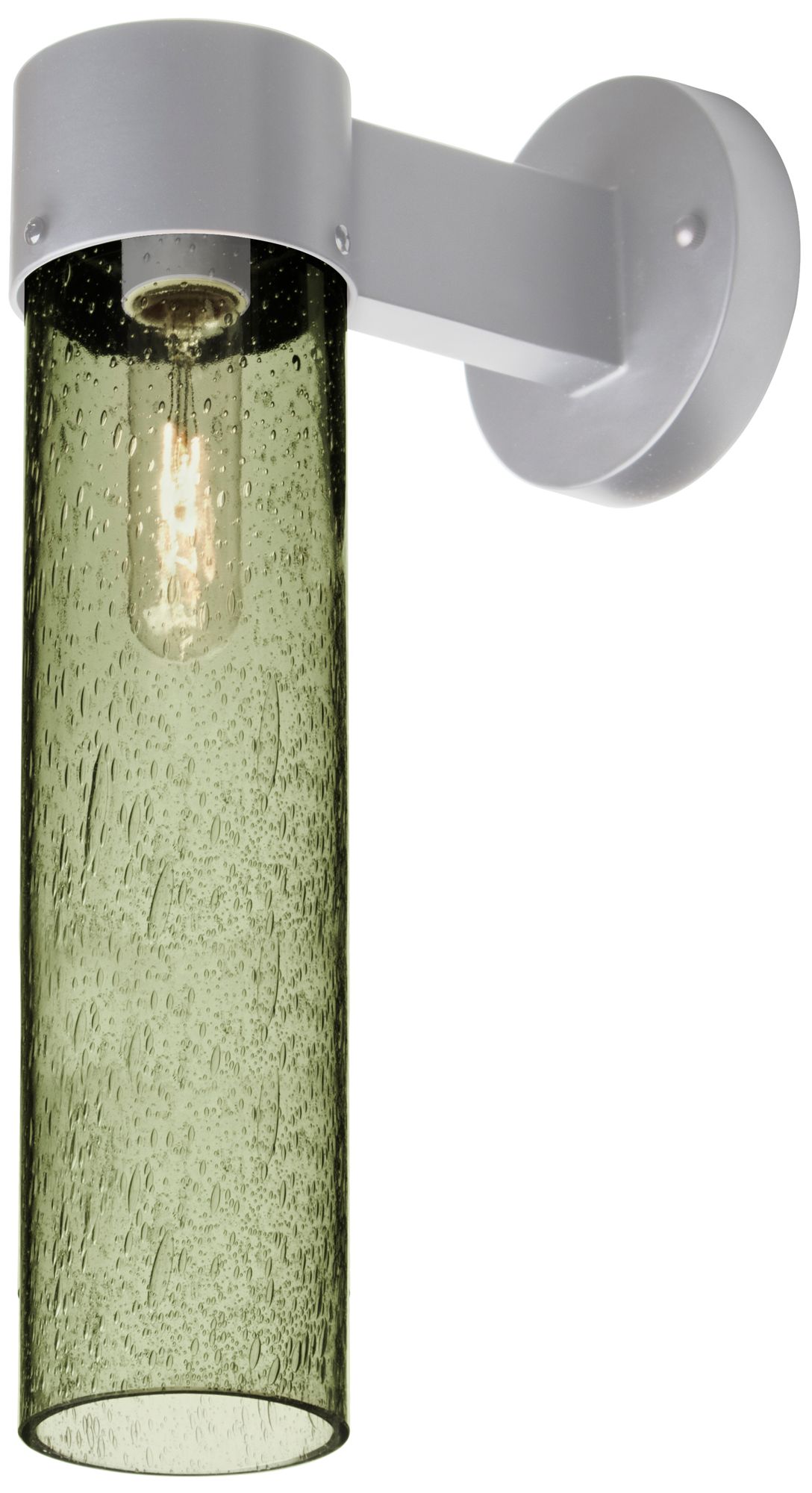 Besa, Juni 16 Outdoor Sconce, Moss Bubble, Silver Finish, 1x60W Medium Base