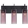 Besa Juni 20" Wide Plum Bubble/Black 3-Light Vanity Light