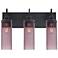 Besa Juni 20" Wide Plum Bubble/Black 3-Light Vanity Light