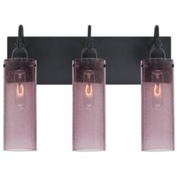Besa Juni 20" Wide Plum Bubble/Black 3-Light Vanity Light