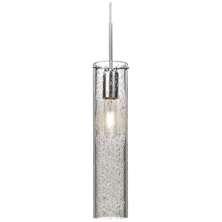 Image 1 Besa Juni 3 1/2"W Satin Nickel and Clear Glass Mini Pendant