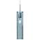 Besa Juni 3 1/2"W Satin Nickel Mini Pendant with Blue Glass