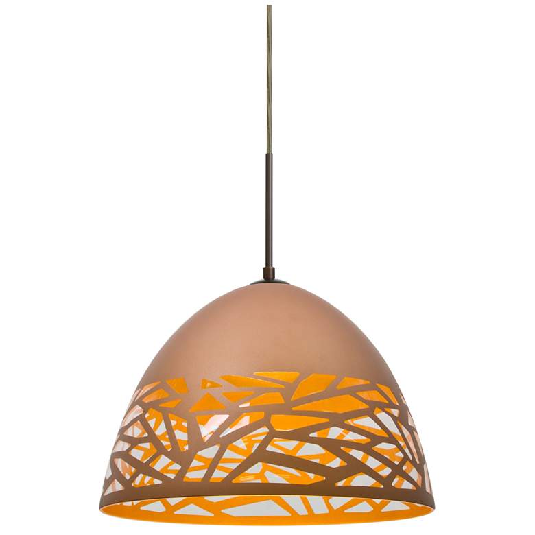 Image 1 Besa Kiev 12 1/2" Wide Copper/Bronze LED Pendant