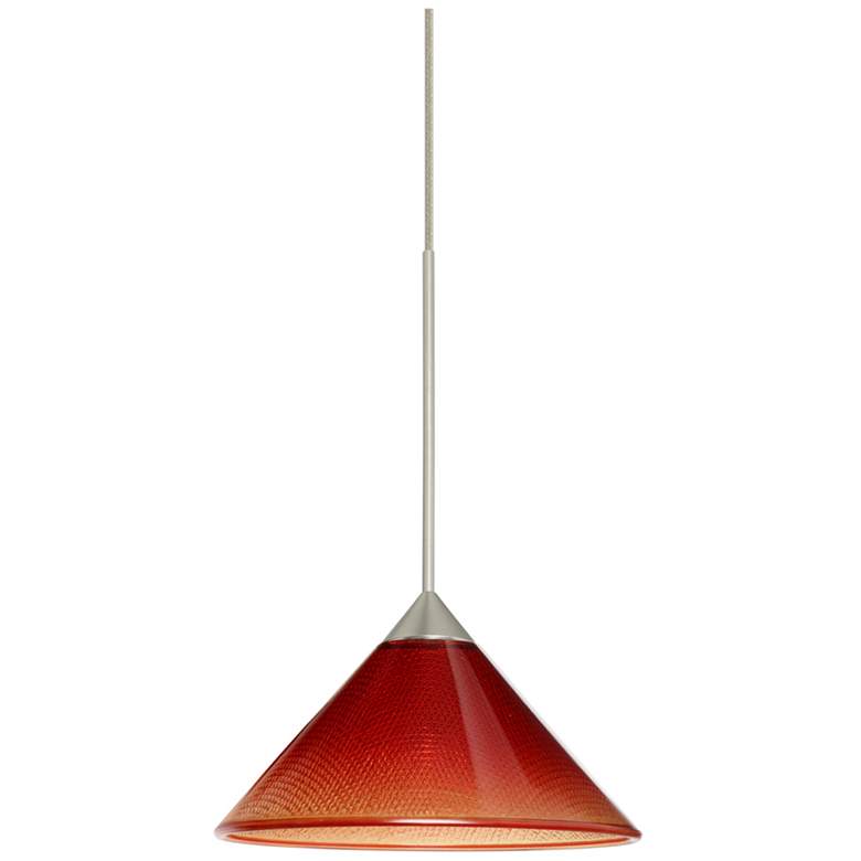 Image 1 Besa Kona 5 1/2" Wide Sunset/Satin Nickel LED Mini Pendant