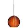 Besa Kristall 6" Wide Amber Mini Pendant