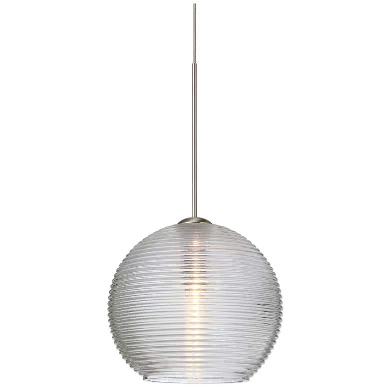 Image 1 Besa Kristall 6 Pendant 6 Wide Satin Nickel Finish