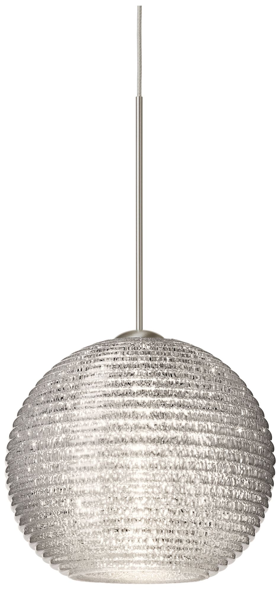 Besa Kristall 6 Pendant 6 Wide White Finish - Made to Order