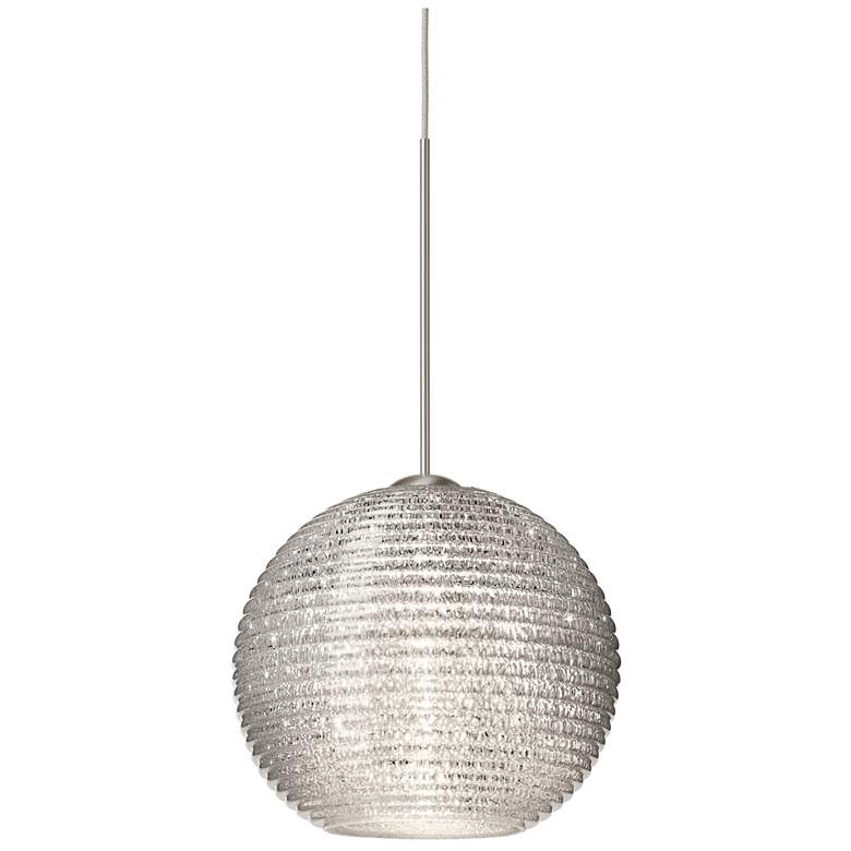 Image 1 Besa Kristall 6 Pendant 6 Wide White Finish