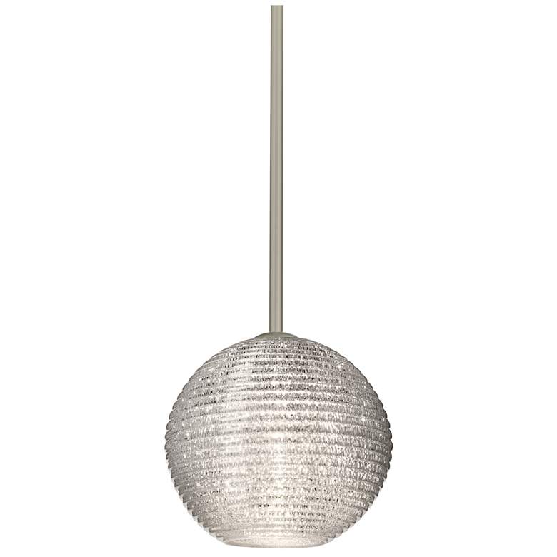 Image 1 Besa Kristall 8" Wide Glitter/Satin Nickel Mini Pendant