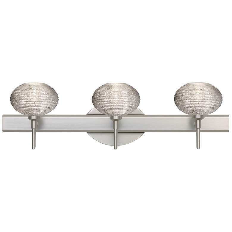 Image 1 Besa Lasso 22 1/2" Wide Glitter/Satin Nickel 3-Light Bath Light