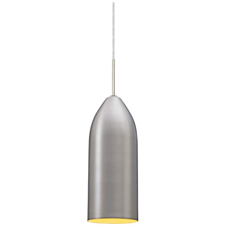 Image 1 Besa Lindy 4 inchW Gold Interior Satin Nickel LED Mini Pendant