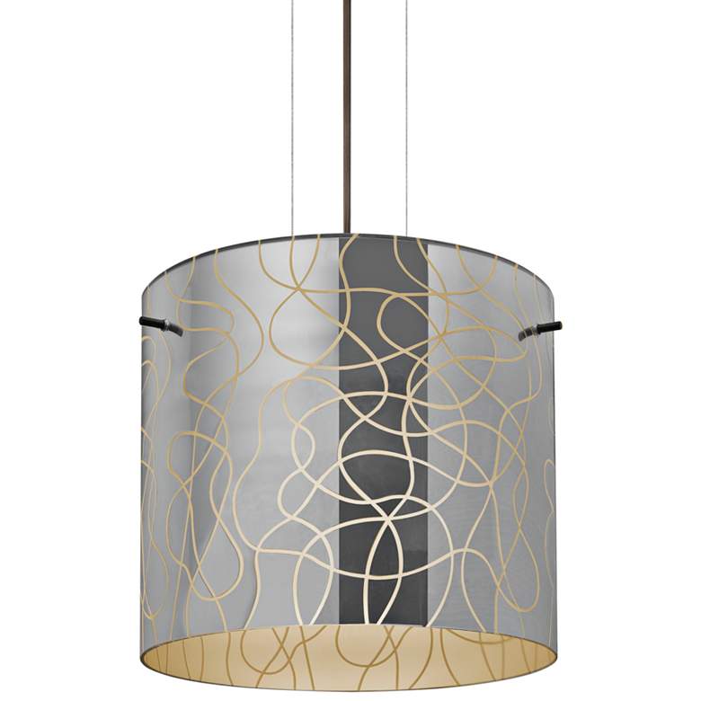 Image 1 Besa Lithium 11 3/4" Wide Bronze Mini Pendant