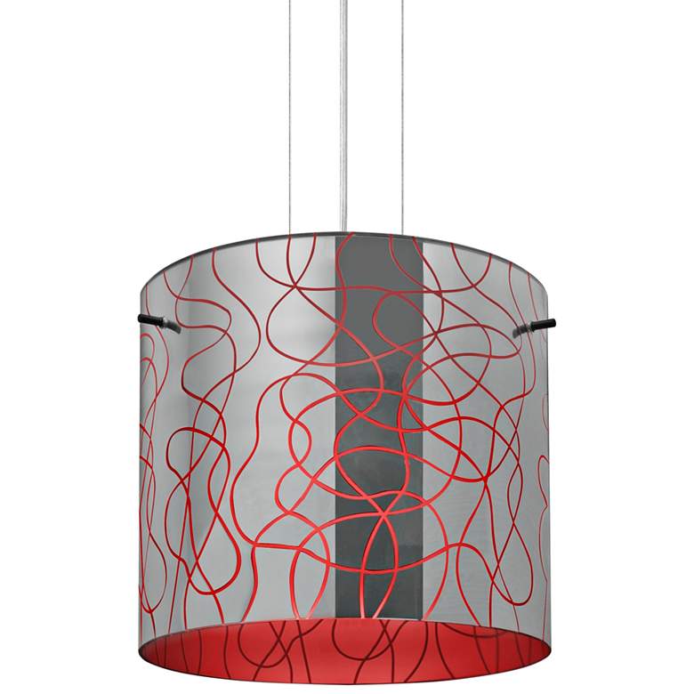 Image 1 Besa Lithium 11 3/4" Wide Satin Nickel Mini Pendant