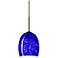 Besa Lucia 6 1/4" Blue Cloud/Bronze LED Mini Pendant