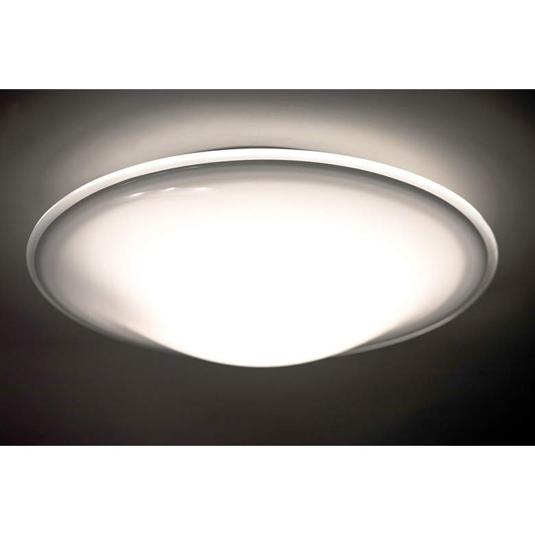 Image 3 Besa Luma 18" Wide Slim Opal Glass Ceiling Light more views