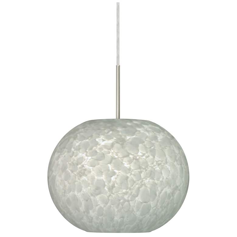 Image 1 Besa Luna 10 1/2" Wide Carrea/Satin Nickel Pendant