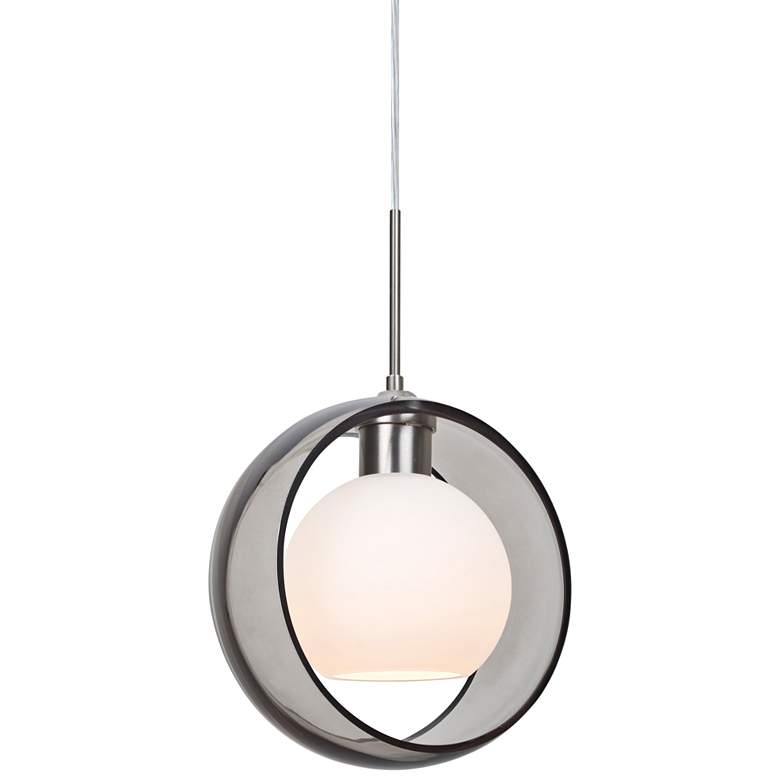 Image 1 Besa Mana 9" Wide Satin Nickel Mini Pendant