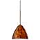 Besa Mia 5" Wide Amber Cloud/Bronze Mini Pendant Light