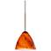 Besa Mia 5" Wide Habanero and Bronze Mini Pendant