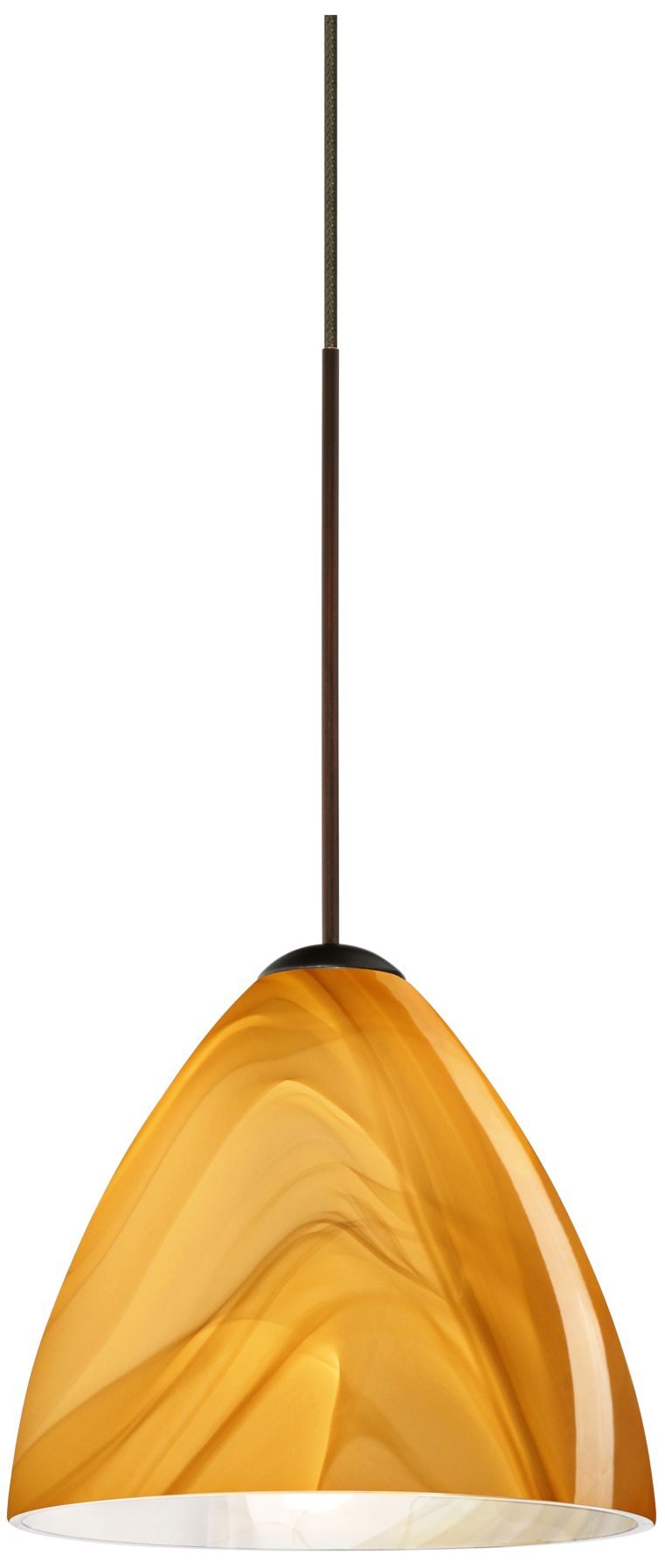 Besa, Mia Cord Pendant, Honey, Bronze Finish, 1x50W GY6.35 Base