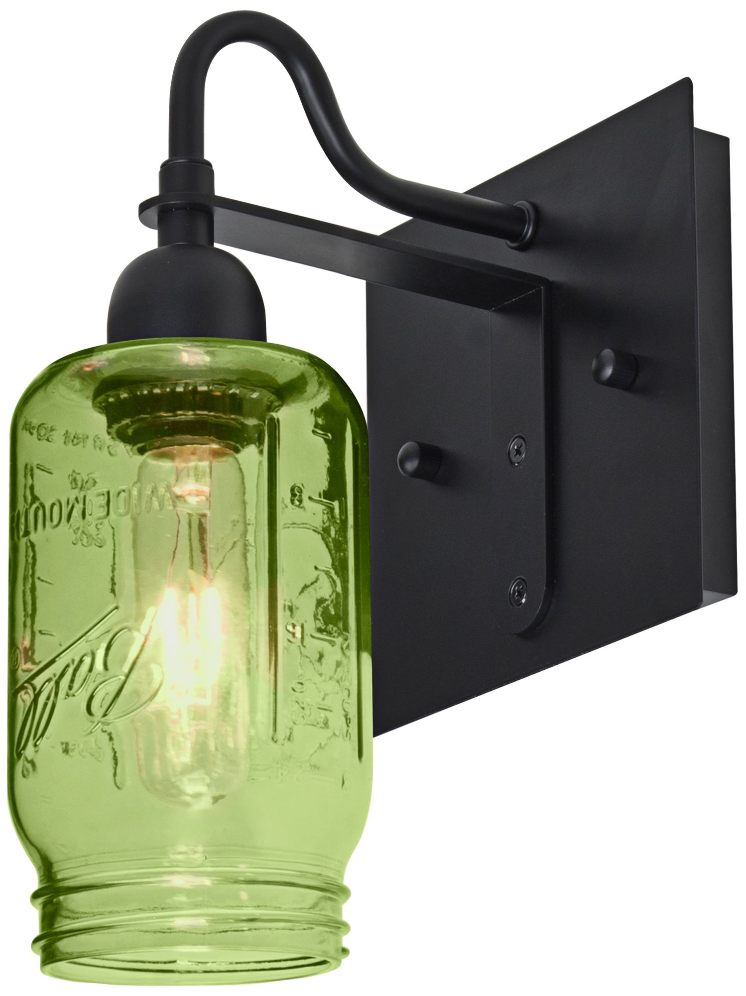 green glass sconce