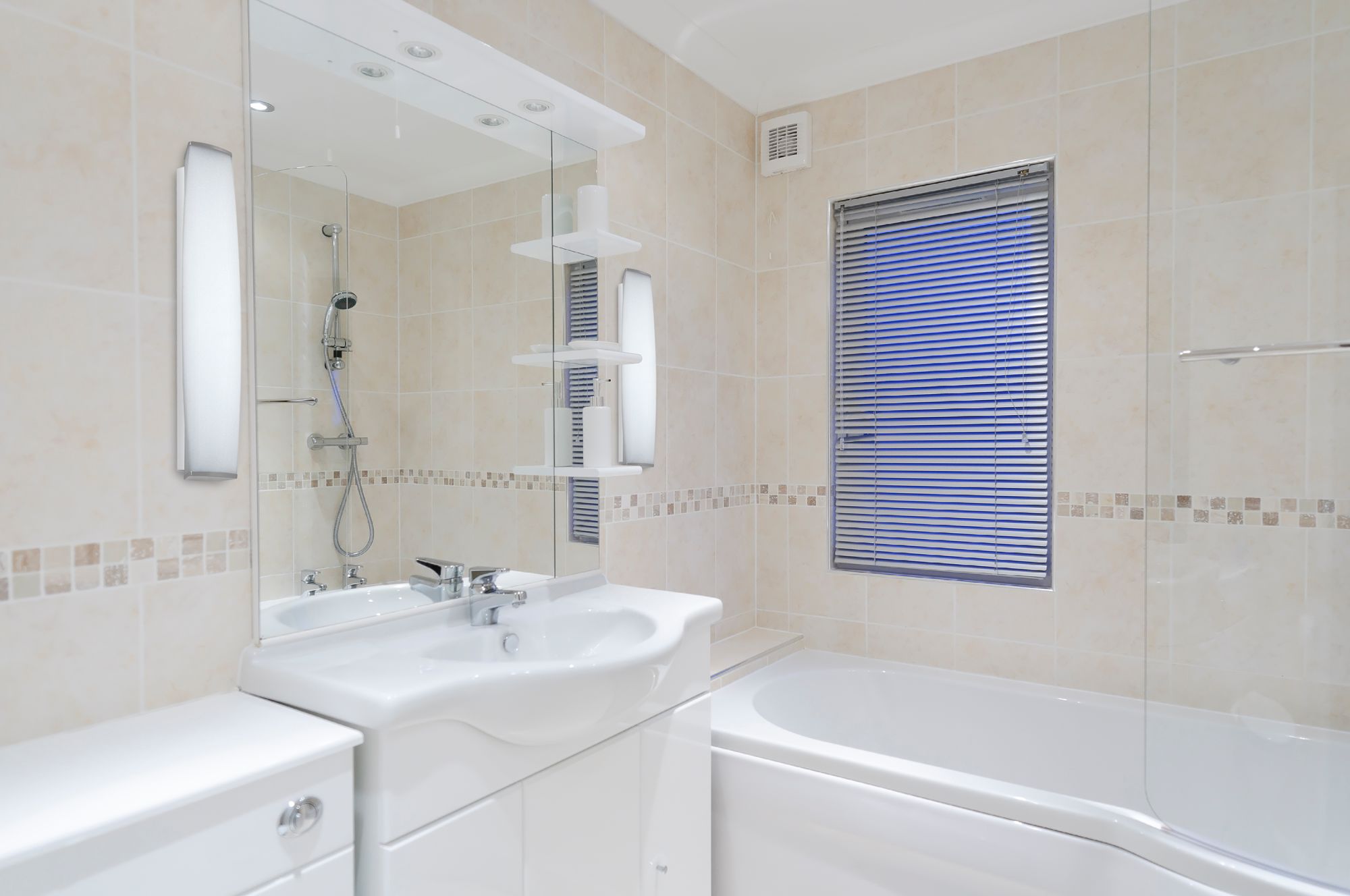 Image 2 Besa Miranda 26 Wall Sconce - Satin White decor, Chrome, LED more views