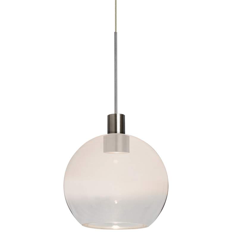 Image 1 Besa Newton 6 5 3/4"W White and Clear Glass LED Mini Pendant