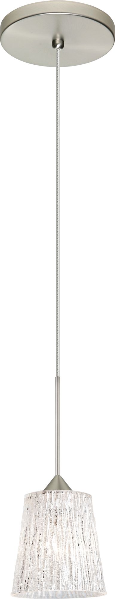 Image 2 Besa Nico 4 3 1/2"W Nickel Glitter Stone Glass Mini Pendant more views