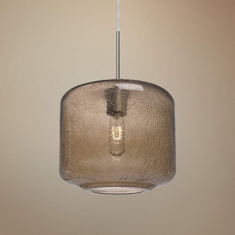 Image 1 Besa Niles 9 1/2" Wide Smoke Glass Mini Pendant