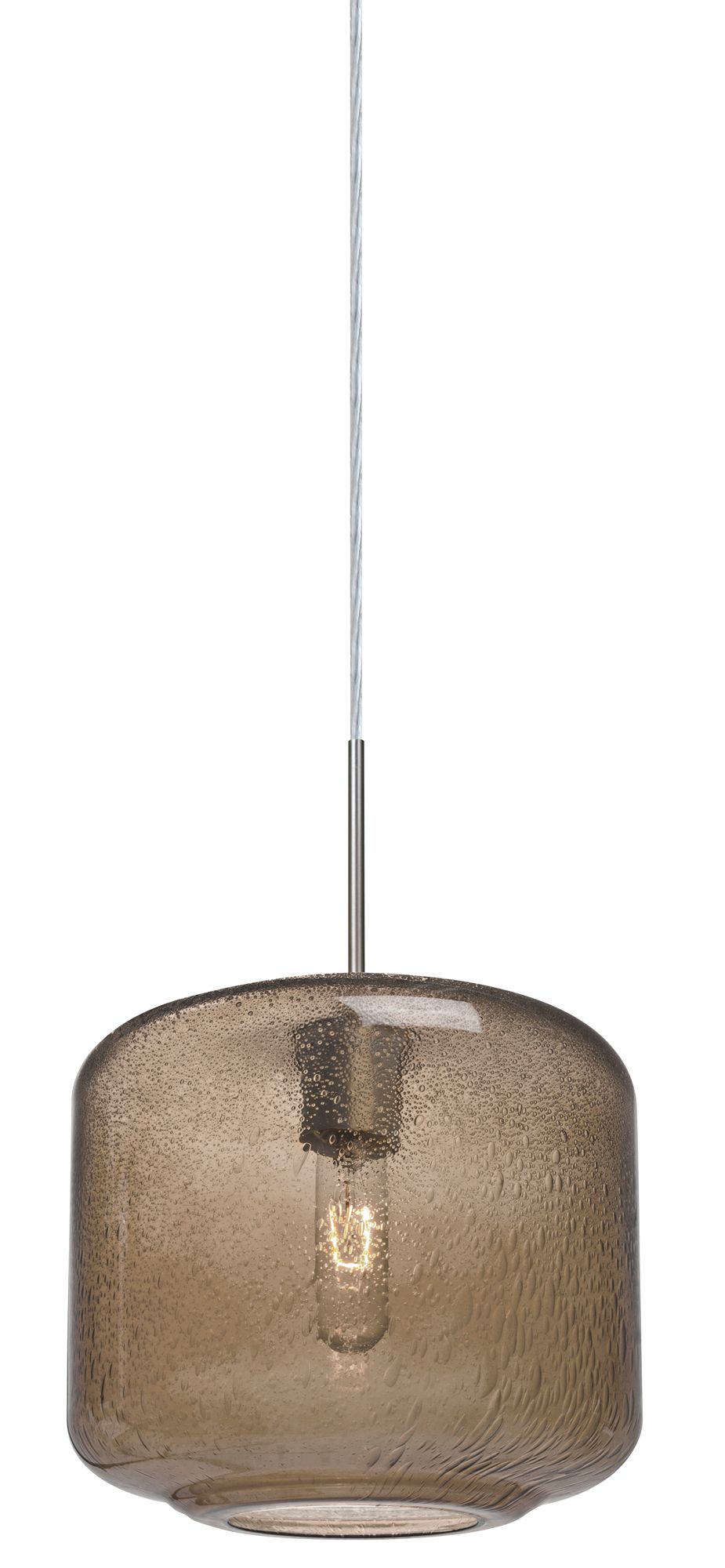 Image 2 Besa Niles 9 1/2" Wide Smoke Glass Mini Pendant - Made to Order