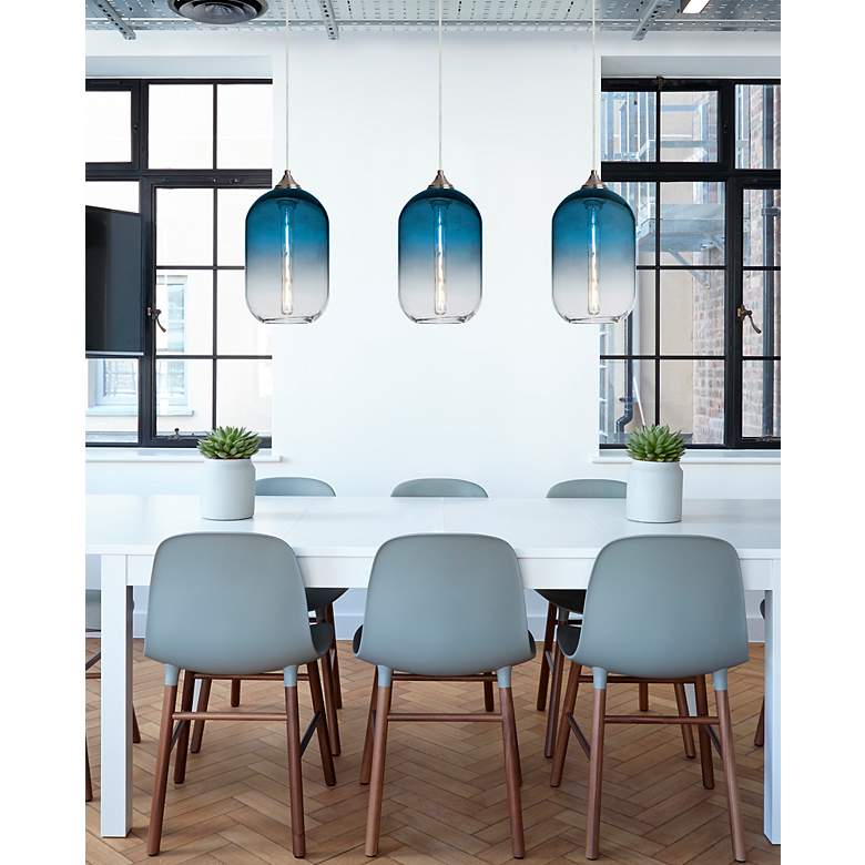 Image 2 Besa Omega 7 1/4" Wide Satin Nickel Mini Pendant more views