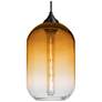 Besa Omega 7" Wide Amber/Clear/Black LED Pendant