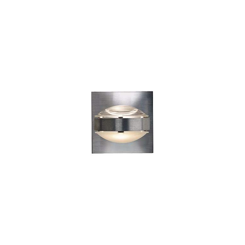 Image 1 Besa Optos 3 1/2" Wide Aluminum Clear and Frost Wall Sconce