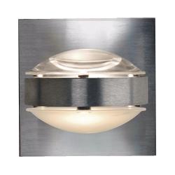 Besa Optos 3 1/2&quot; Wide Aluminum Clear and Frost Wall Sconce