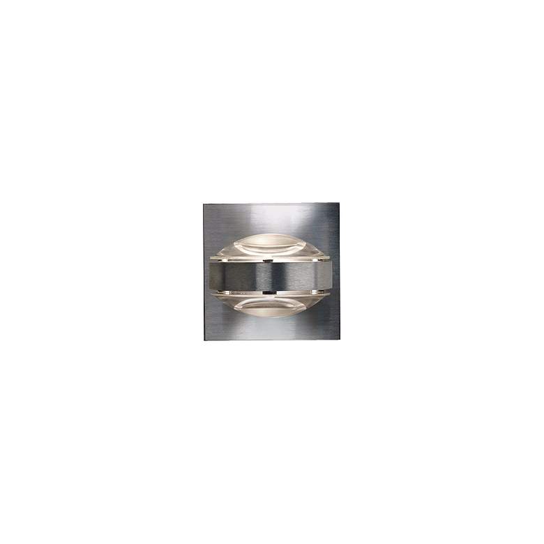 Image 1 Besa Optos 3 1/2" Wide Aluminum Clear Glass Wall Sconce