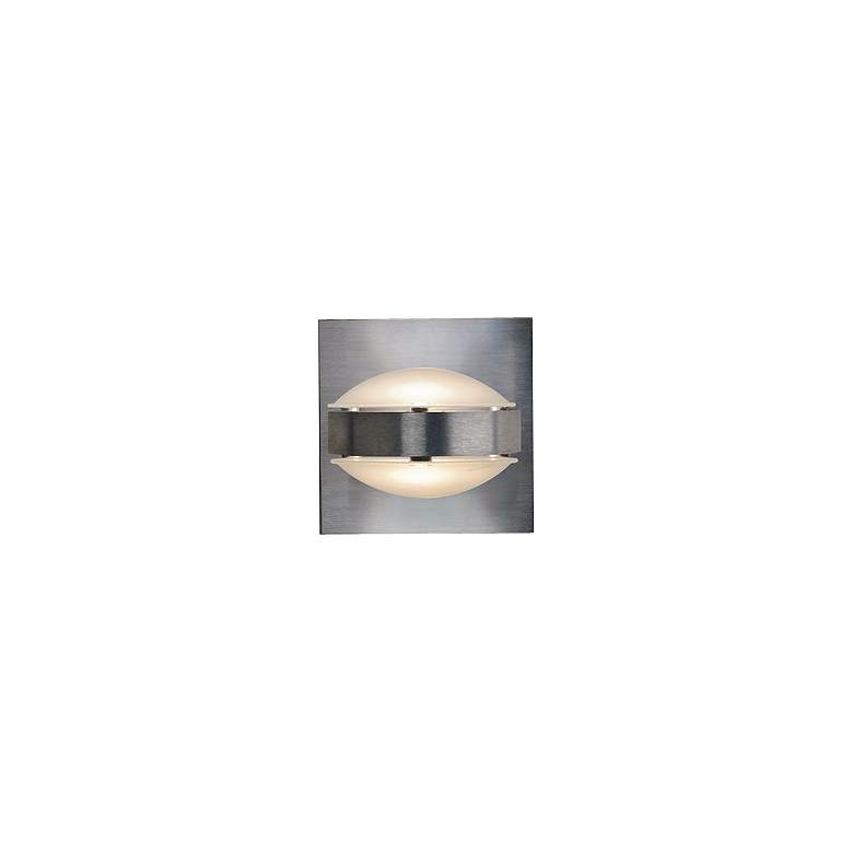 Image 1 Besa Optos 3 1/2" Wide Aluminum Frost and Frost Wall Sconce