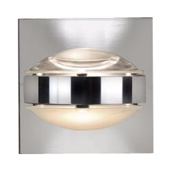 Besa Optos 3 1/2&quot; Wide Chrome Clear and Frost Wall Sconce