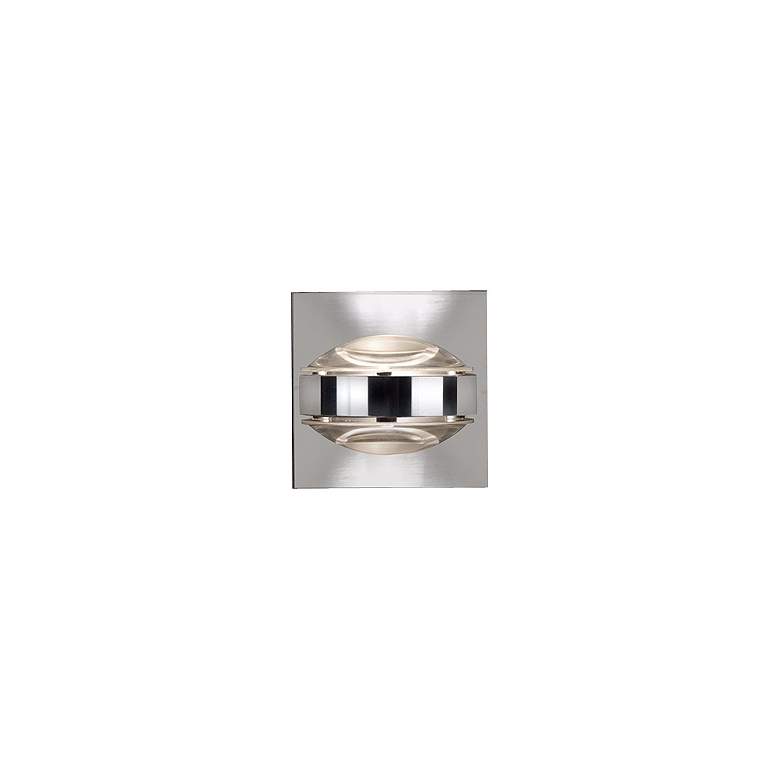 Image 1 Besa Optos 3 1/2" Wide Chrome Clear Glass Wall Sconce