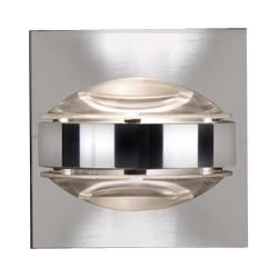 Besa Optos 3 1/2&quot; Wide Chrome Clear Glass Wall Sconce