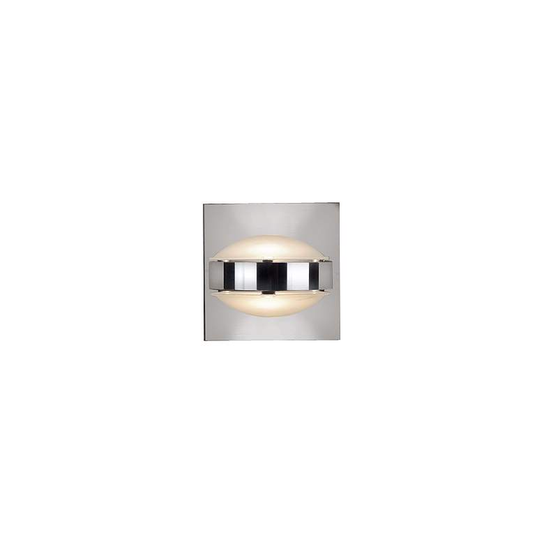 Image 1 Besa Optos 3 1/2" Wide Chrome Frost and Frost Wall Sconce